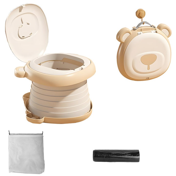 Toaleta pliabila portabila pentru copii, Outinhao, multifunctionala, usor de curatat, 25x24x20cm, 0.8kg