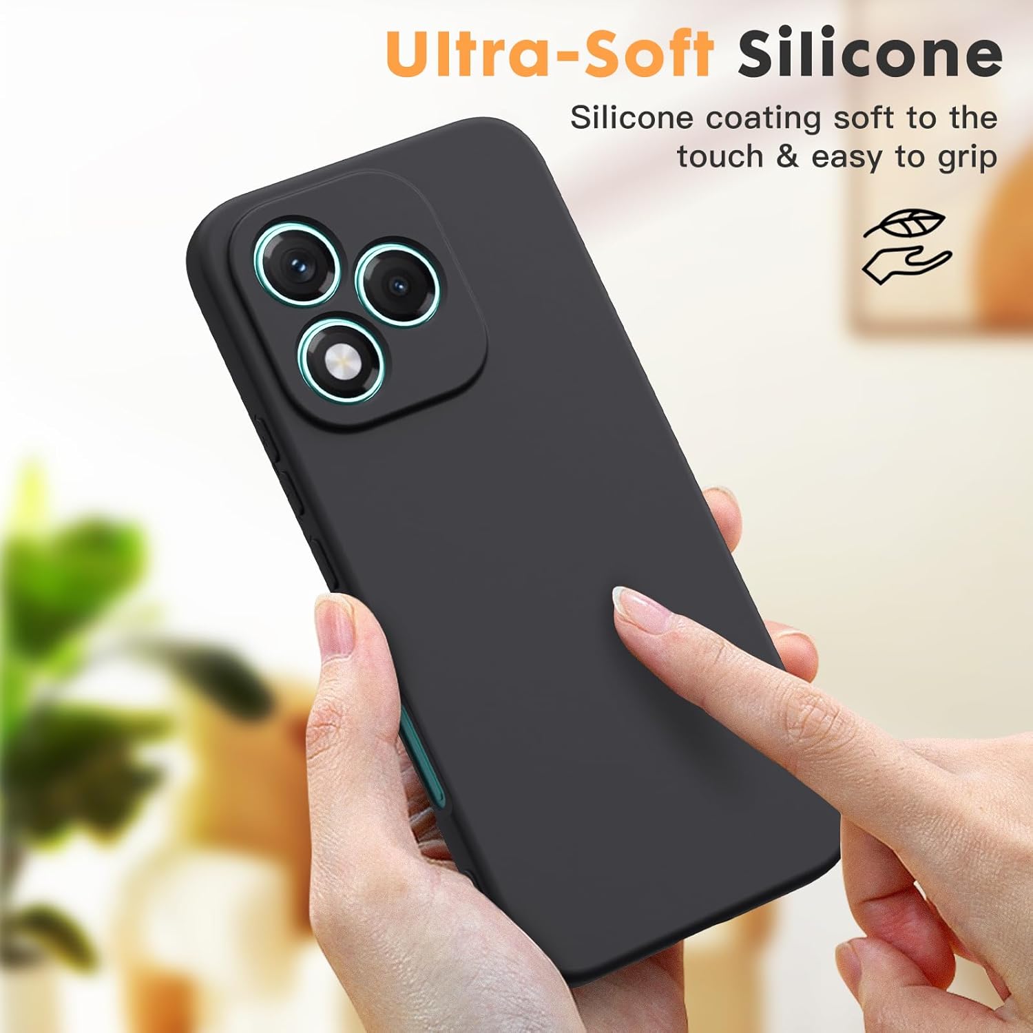 Husa Soft Touch, slim, ALC Mobile, anti soc, compatibila cu Honor 400 Lite 5G, Negru Tpu