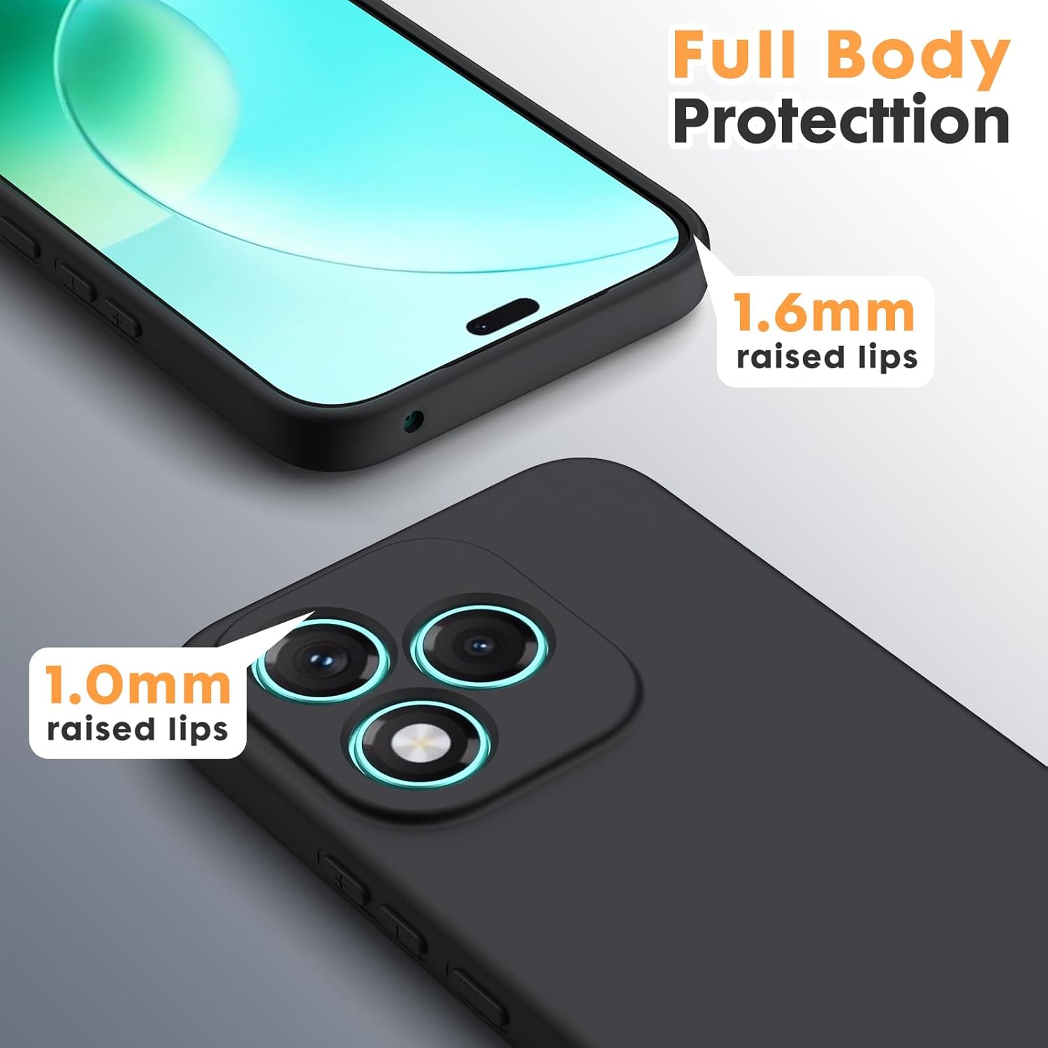 Husa Soft Touch, slim, ALC Mobile, anti soc, compatibila cu Honor 400 Lite 5G, Negru Tpu