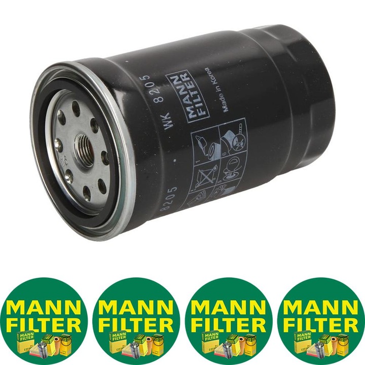Filtru combustibil Auto Mann Filter WK 8205 pentru HYUNDAI ACCENT IV, ELANTRA IV, ELANTRA V, H-1 CARGO, H-1 TRAVEL, I10 I, I20 ACTIVE, I20 I, I20 II, I30, IX35, SANTA FE I, TRAJET, TUCSON 1.1D-2.5D 04.01, 4 stickere Mann Filru