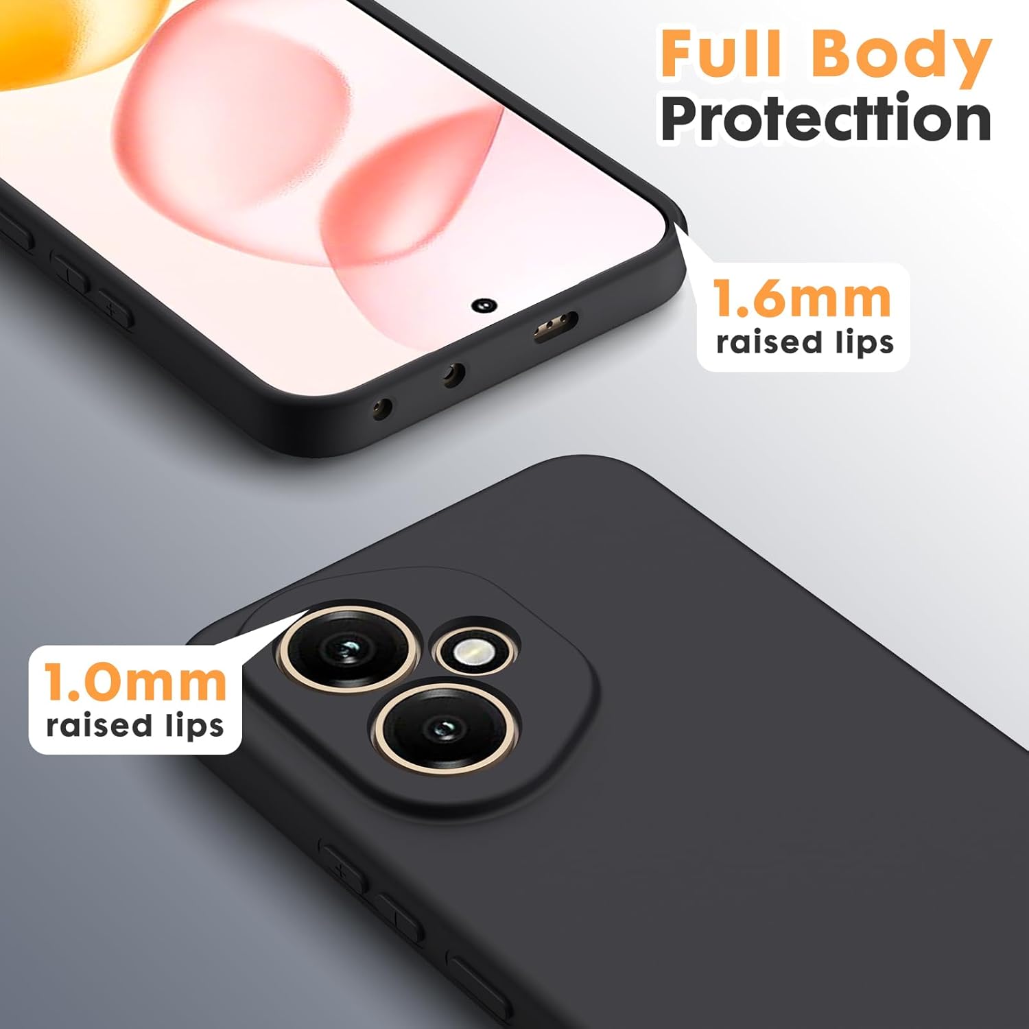 Husa Soft Touch, slim, ALC Mobile, anti soc, compatibila cu Honor 400 5G, Negru Tpu