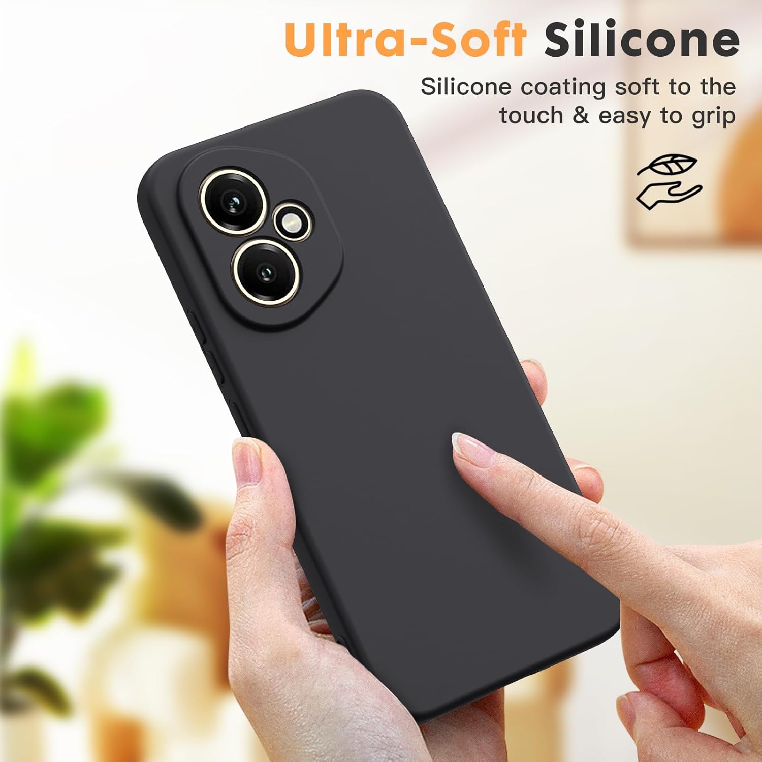 Husa Soft Touch, slim, ALC Mobile, anti soc, compatibila cu Honor 400 5G, Negru Tpu