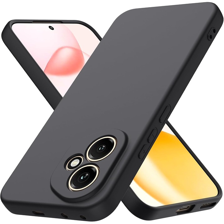 Калъф Soft Touch, тънък, ALC Mobile, удароустойчив, съвместим с Honor 400 5G, черен TPU