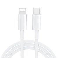 Cablu Date si Incarcare Rapida PD 27W, Pentru iPhone 14 13 12 11 Pro Max X XS XR 8 7 6s Plus SE, Premium, USB-C la Lightning, 1 m, Alb