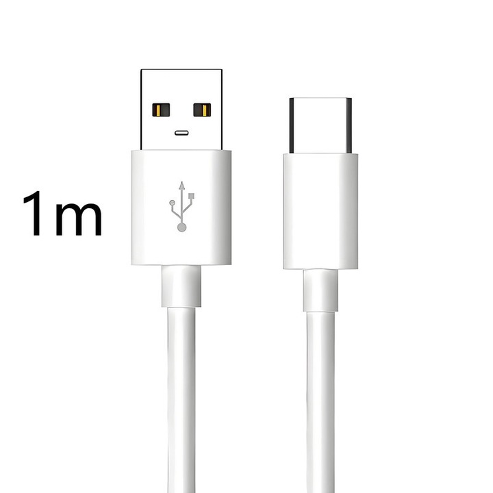 USB-A - USB-C 6A adatkábel, Asopal, 1m, fehér, univerzálisan kompatibilis