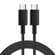 Кабел за бързо зареждане USB-C към USB-C 45W, Asopal, 5A, 2 м, черен