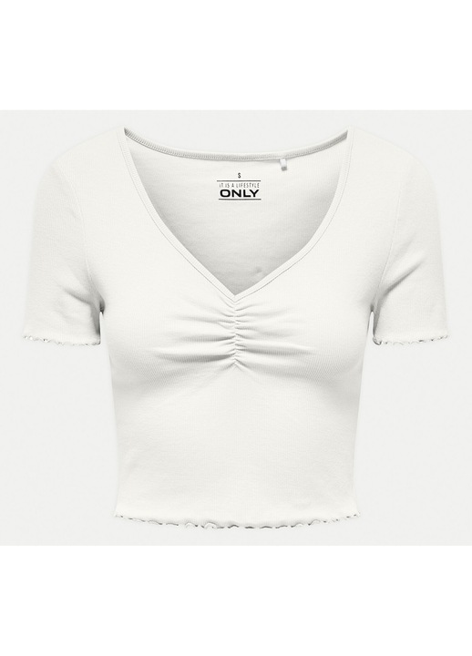 Női póló, Csak, 15311919, Biopamut, Fehér, Fehér