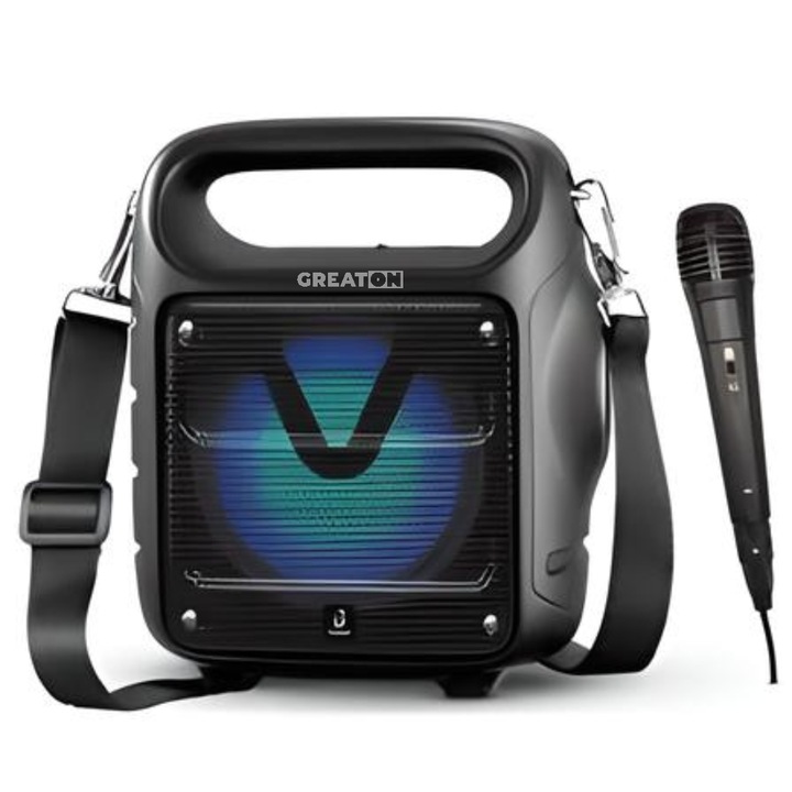 Boxa Portabila GREATON KTS1186, Wireless, Stereo, Acumulator 1200 mAh, Negru