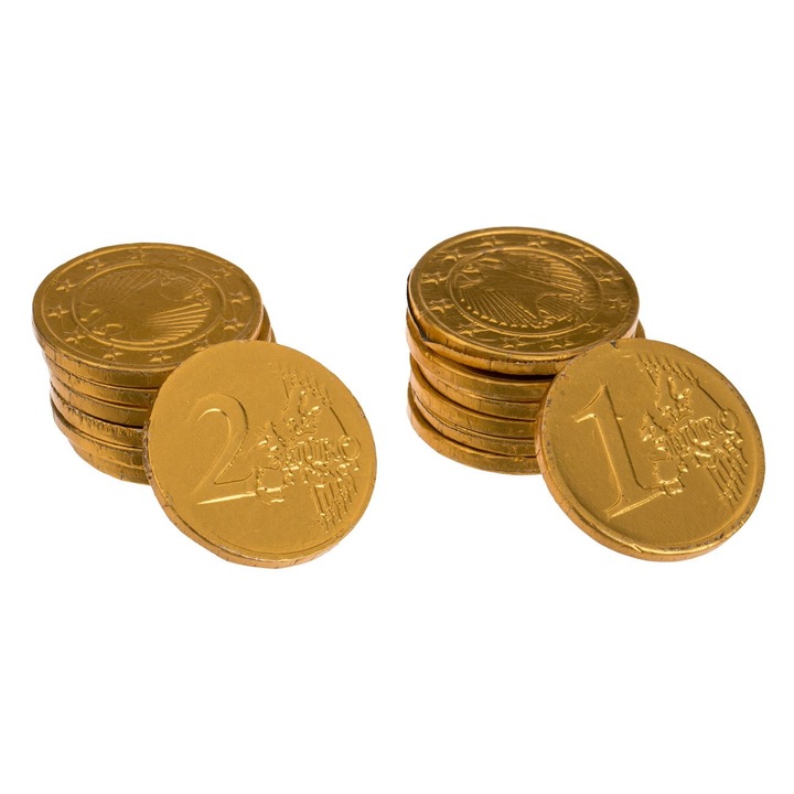 Monede din cacao cu lapte 1€ & 2€ - 63g