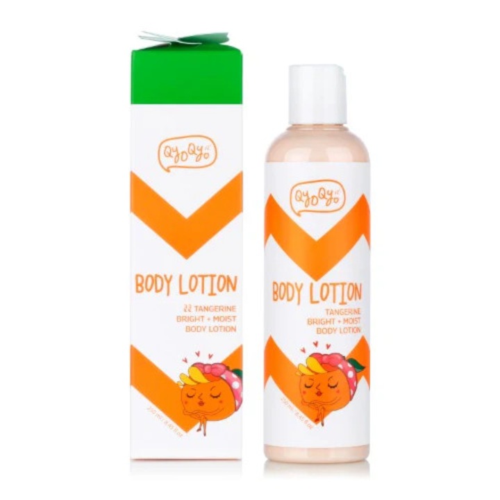 Lotiune de Corp QyoQyo cu coaja de mandarina, acid hialuronic si ulei de macadamia, 250ml