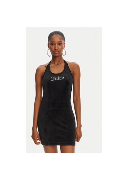 Juicy Couture női ruha, JCWED125326, poliészter, fekete, Fekete