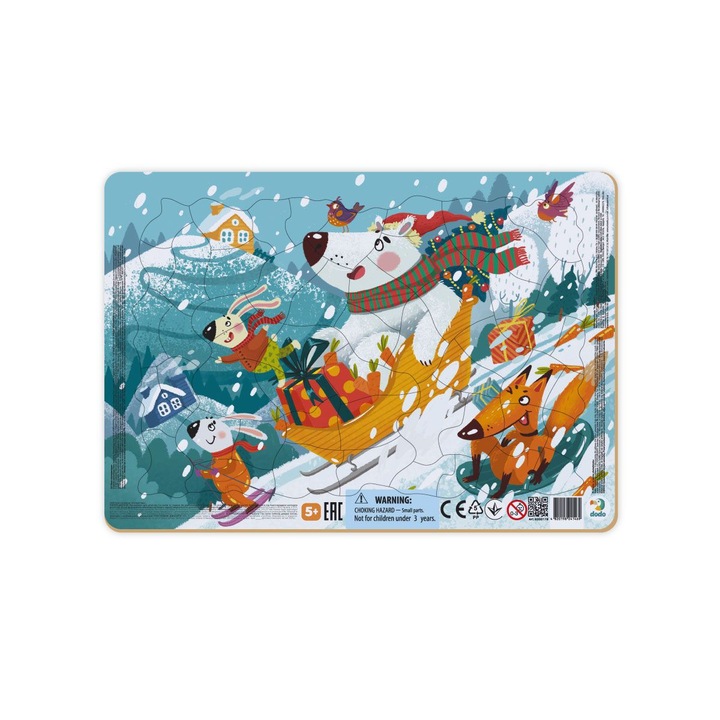 Пъзел Dodo, Зимни приключения, 21 части, 18 месеца