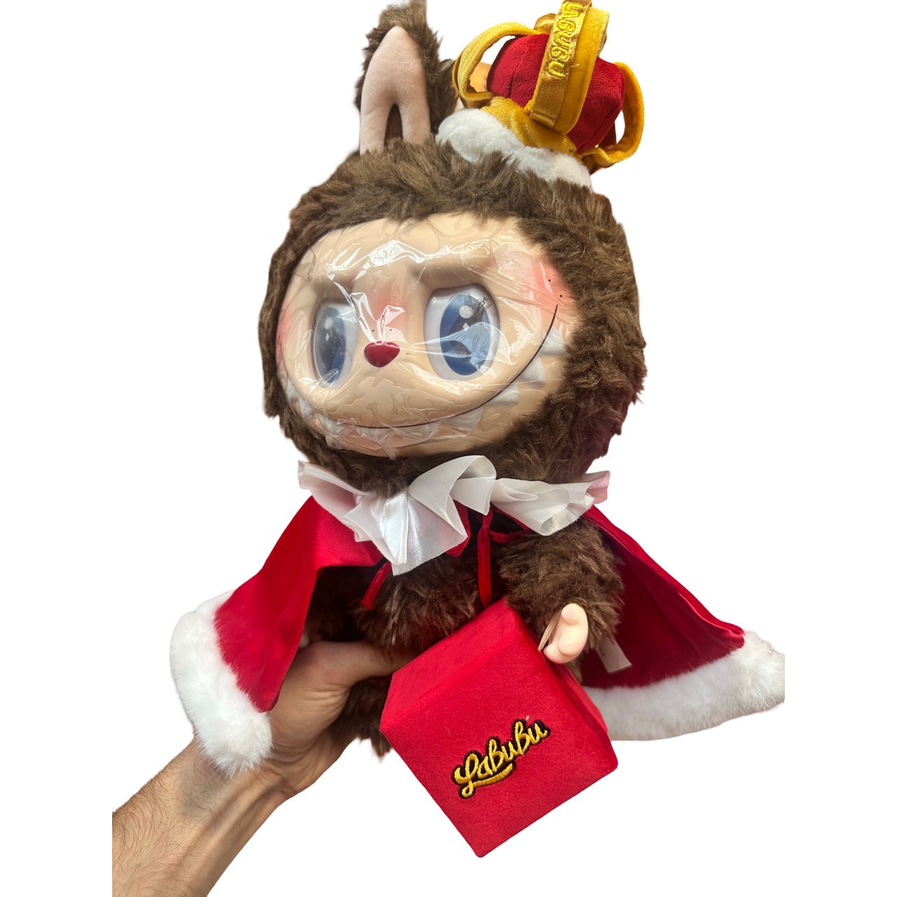 Jucarie Labubu original King red -contie cutie inel 40cm - eMAG.ro