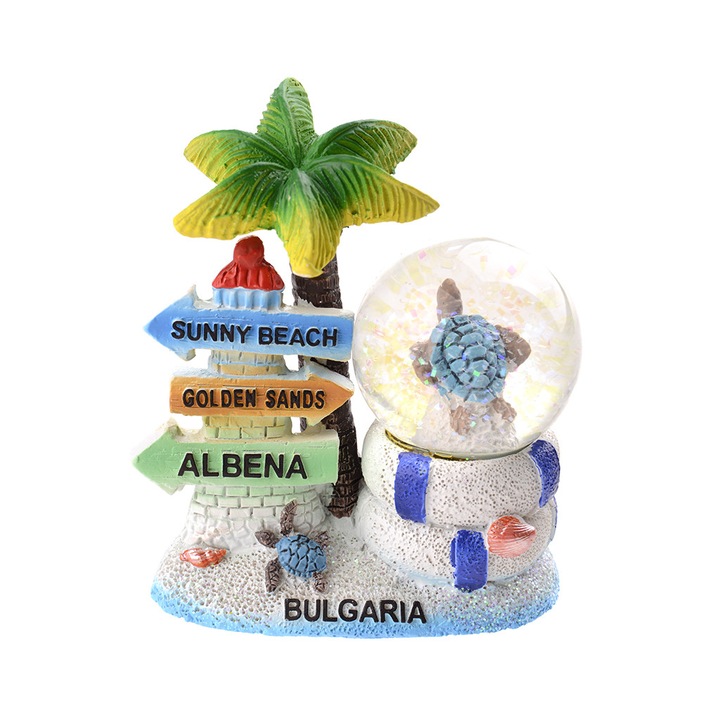 Prespapier Palma, sticla/ceramica, 10x3x8 cm
