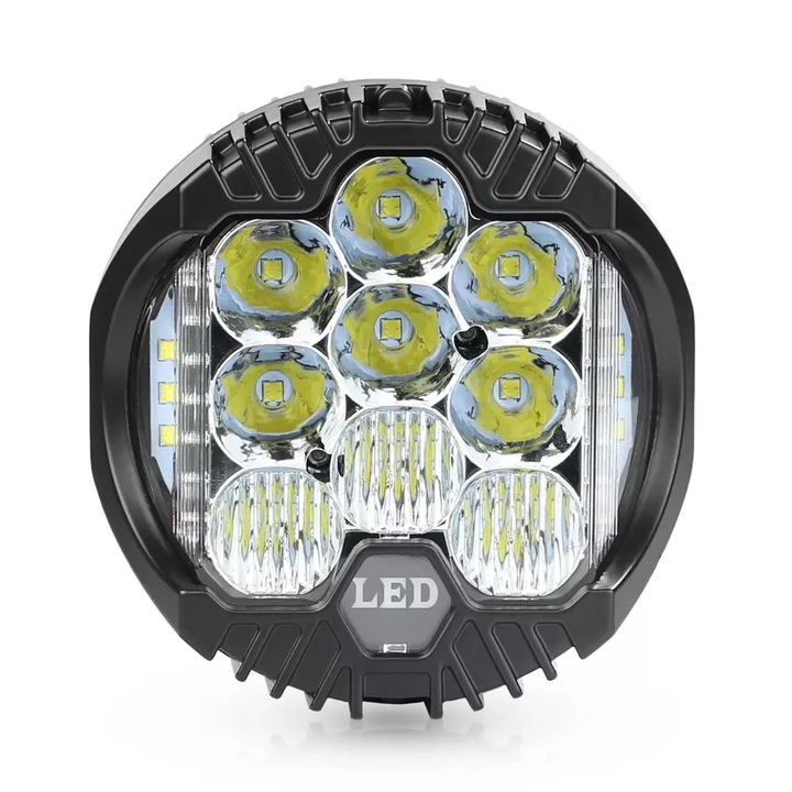 Lampa de lucru LED, WL002, 50W, 5000lm, 2 in 1, DRL + Spot, Impermeabila, Rezistenta la socuri, Multicolora, Include: Lampa de lucru, Material: Metal