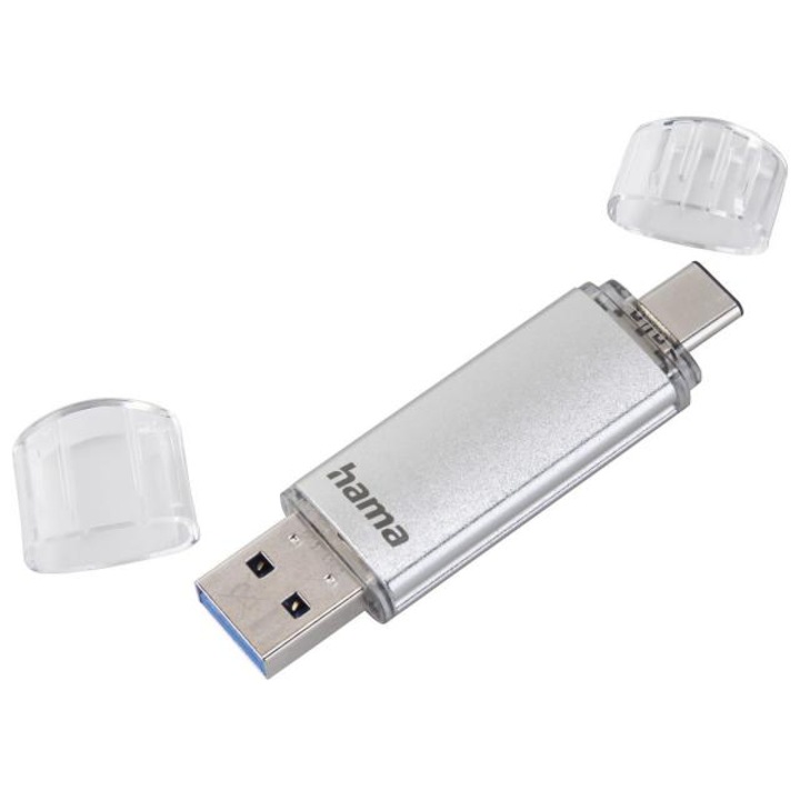HAMA USB memória Típus: USB-C/USB-A 3.0 Laeta, 32GB