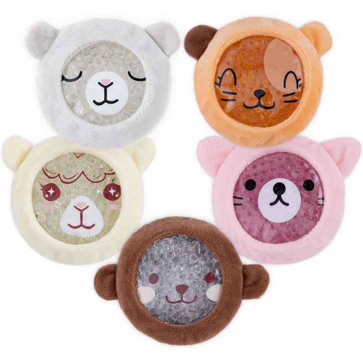 Gyermek hőborogatások, Navaris, 5 darabos készlet, hideg/meleg, újrafelhasználható, fájdalomcsillapító, különféle minták