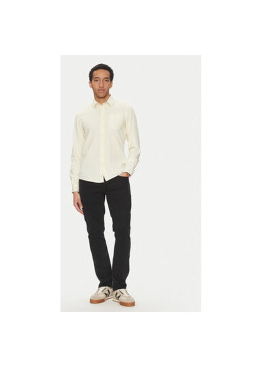 Férfi kevert anyagú ing, 20717859, len/viszkóz, 3XL INTL, fehér