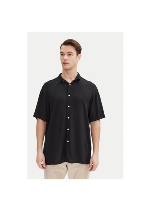 Jack Jones férfi ing, 12271078, viszkóz, fekete, Fekete