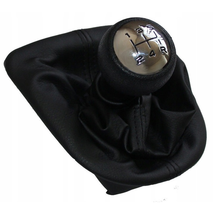 Nuca schimbator de viteze cu maneca pentru Peugeot 207, 307, 308, 406, 407, 607, 807, ST PARTS, material ABS, culoare neagra