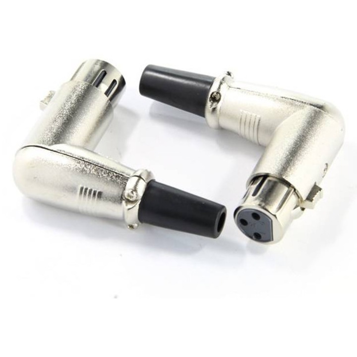 Kábelcsatlakozó, XLR mikrofonhoz, Fém, Szögletes, CANON(f)