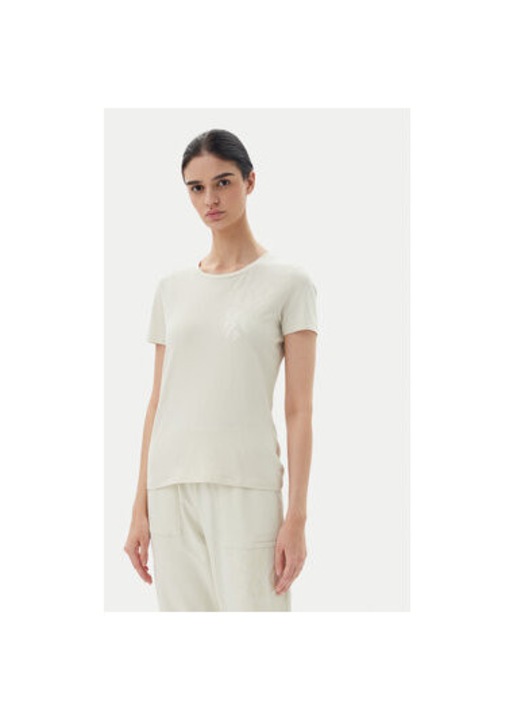 Női póló Ea7 Emporio Armani, 7W000133 AF10373, Pamut, Bézs, Bézs