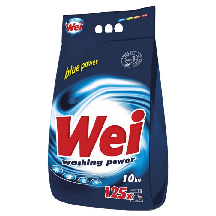 Wei Blue Power univerzális mosópor, 10 kg, 125 mosásra