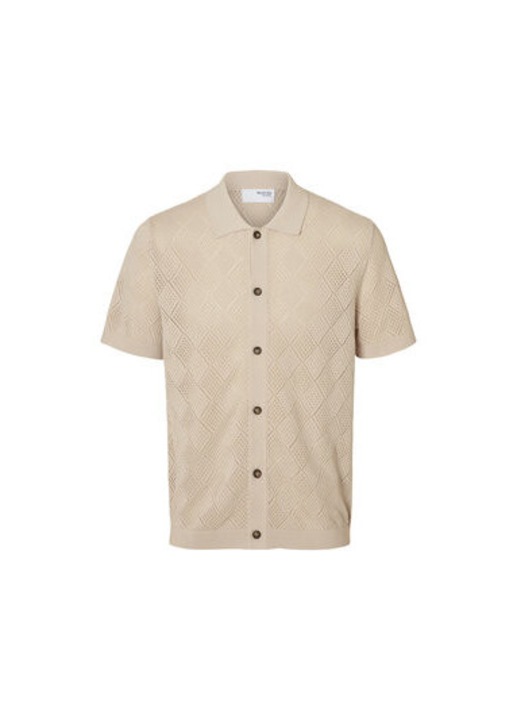 Camasa barbati Selected Homme, 16097564, Bumbac organic, Bej, Bej