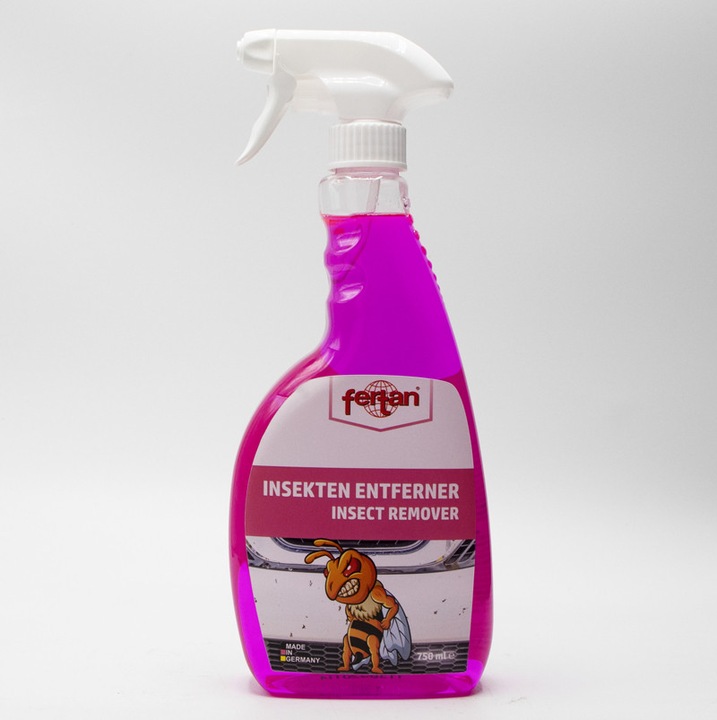 Solutie indepartat insecte de pe parbriz, curatat geam, portiera, fereastra, 750ml cu pulverizator
