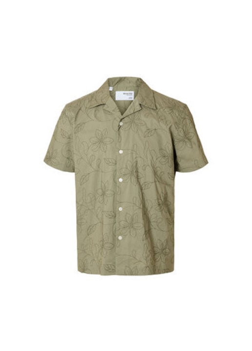 Camasa barbati Selected Homme, 16097686, Bumbac organic, Verde, Verde