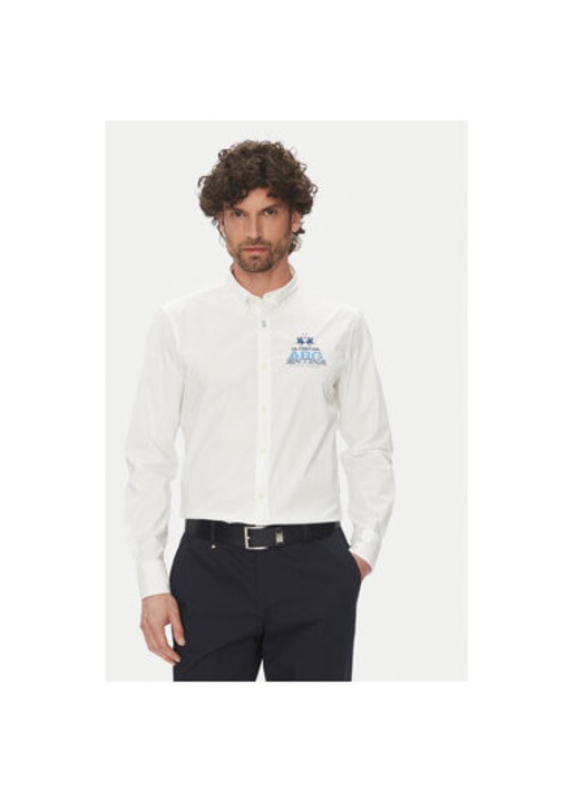 La Martina ferfi ing, MAC601 PP483, Pamut, Feher, Fehér