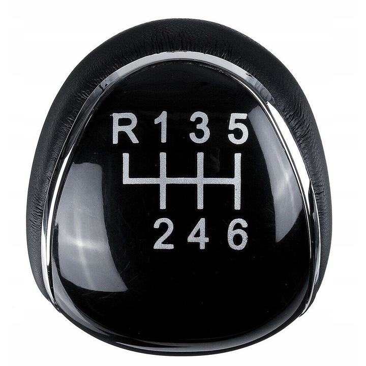 ST PARTS лост за скоростен лост, хром + кожа, 6 скорости, за Ford C-Max, Focus, Mondeo, Galaxy, Kuga, S-Max