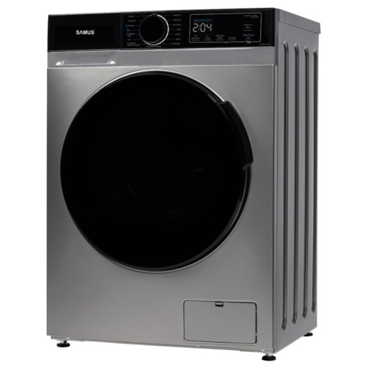 Masina de spalat rufe Samus WSADI-10145DS, 10 kg, Motor inverter, 1400 rotatii, 15 programe, Clasa energetica A, Afisaj electronic, gri inchis