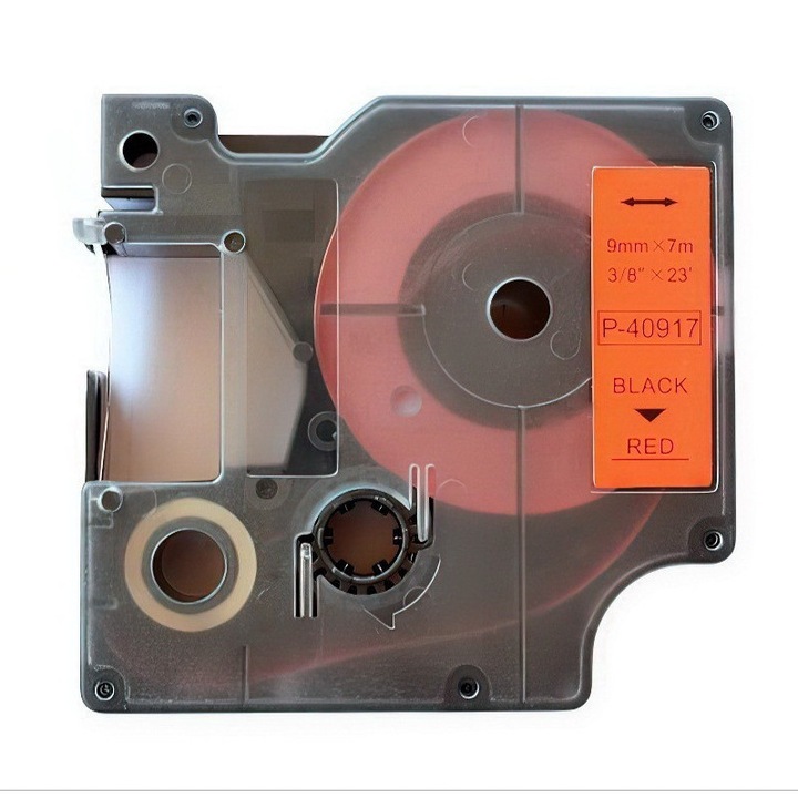 Banda etichete compatibile cu Dymo D1 40917, 9mm negru / rosu