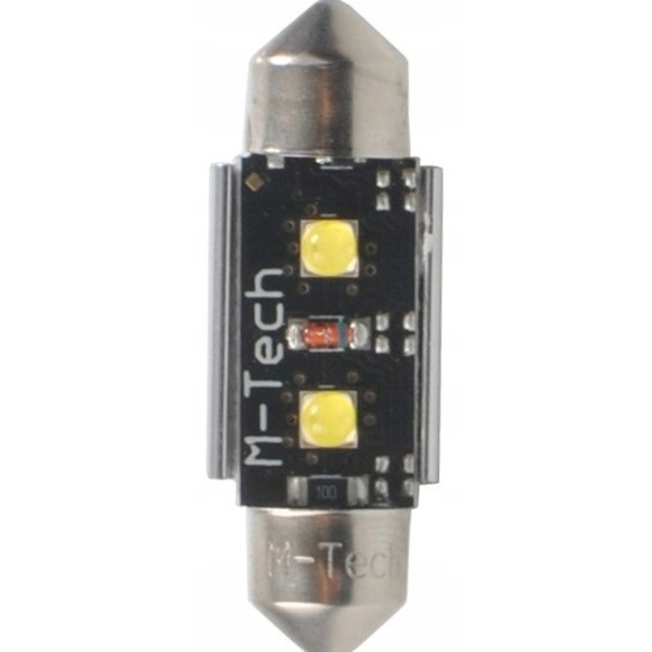 Bec LED M-Tech C5W C10W 41mm CANBUS alb, 2x LED, 3.2W