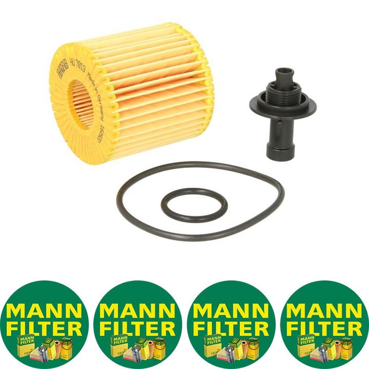 Filtru ulei Auto Mann Filter HU 7019 Z pentru LEXUS ES, GS, IS III, LC, LS, NX, RC, RX, LOTUS EVORA, EXIGE, PONTIAC VIBE, SUBARU TREZIA, TOYOTA AURIS, AVALON, CAMRY, COROLLA, HARRIER, HIGHLANDER 1.4D-3.5H 01.05, 4 stickere Mann Filru