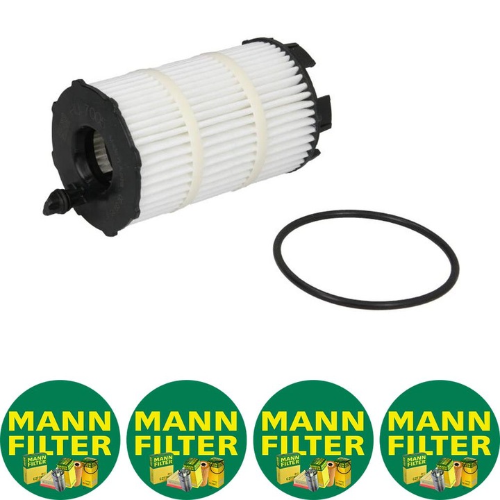 Filtru ulei Auto Mann Filter HU 7005 X pentru AUDI A4 B7, A4 B8, A5, A6 ALLROAD C6, A6 C6, A8 D3, A8 D4, Q7, R8, R8 SPYDER, LAMBORGHINI GALLARDO, GALLARDO SPYDER, HURACÁN, HURACÁN SPYDER 4.2/5.0/5.2 09.05, 4 stickere Mann Filru