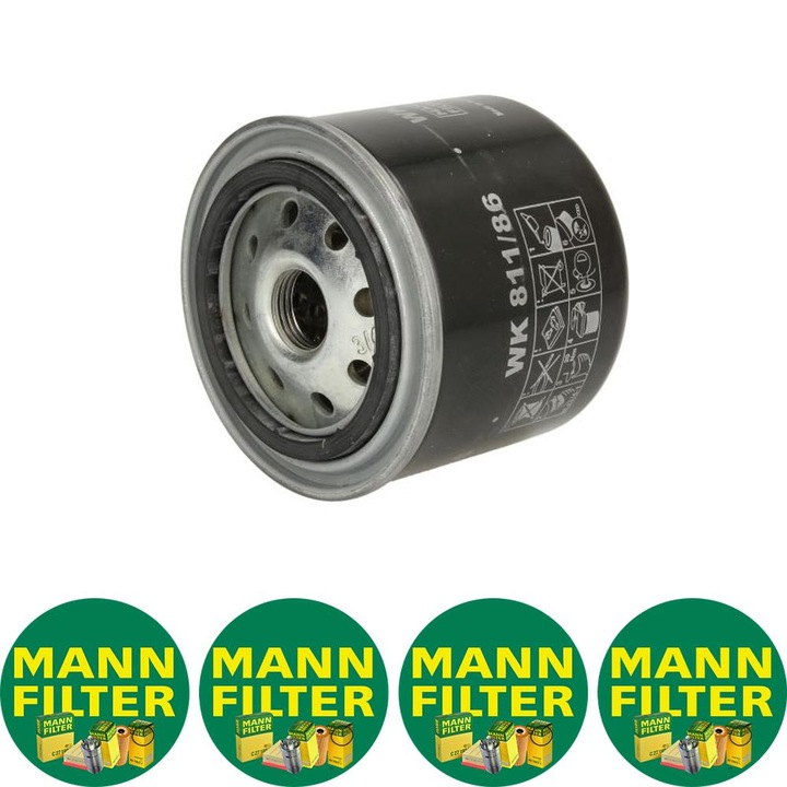 Filtru combustibil Auto Mann Filter WK 811/86 pentru HYUNDAI GALLOPER II, H100, ISUZU ELF, JEEP CJ5 - CJ8, KIA K2500 II, K2700 II, K2700 III, K3000, PREGIO II, TOYOTA DYNA, LAND CRUISER 2.4D-3.4D 03.69, 4 stickere Mann Filru