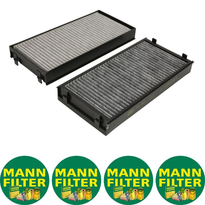 Filtru habitaclu cu carbon activat Auto Mann Filter CUK 2941-2 pentru BMW X5 (E70), X5 (F15, F85), X6 (E71, E72), X6 (F16, F86) 2.0-4.8 10.06-07.19, 4 stickere Mann Filru