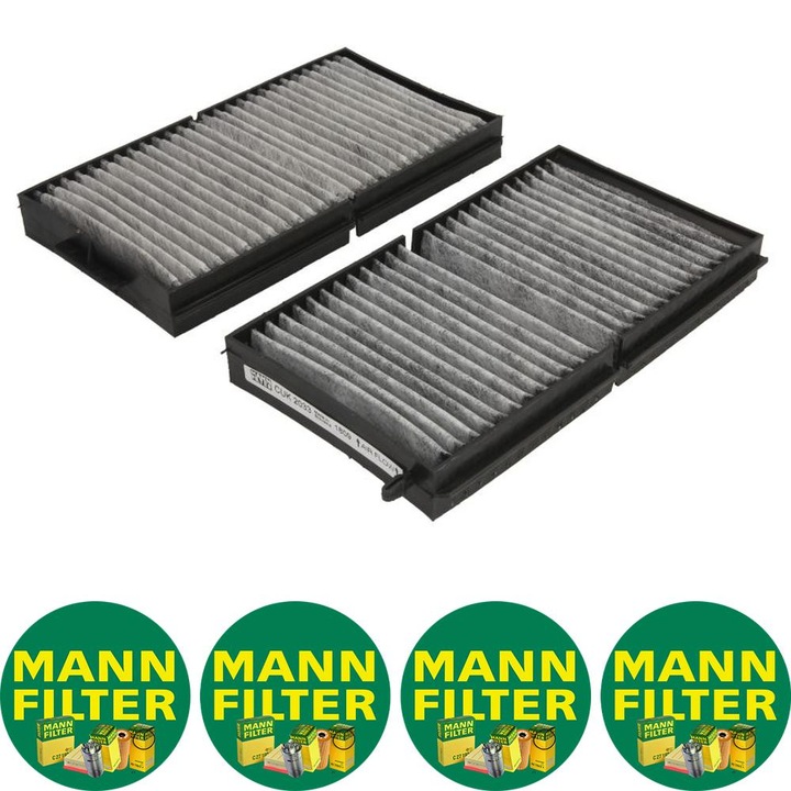 Filtru habitaclu cu carbon activat Auto Mann Filter CUK 2033-2 pentru MAZDA 323 F VI, 323 S VI, 626 IV, 626 V, PREMACY 1.3-2.0D 01.92-03.05, 4 stickere Mann Filru