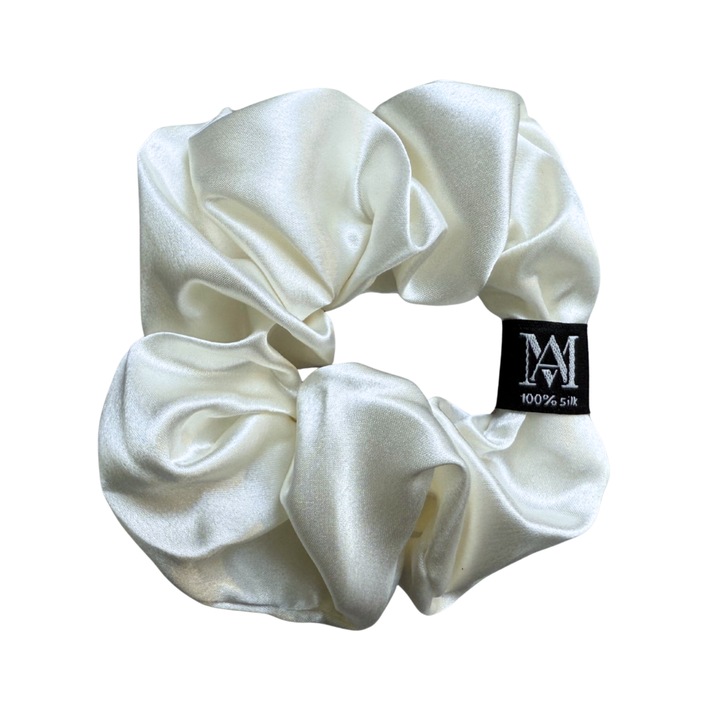 Elastic de Par din Matase Naturala 22 momme, Ivory, L, Calitate Premium - Matasia®