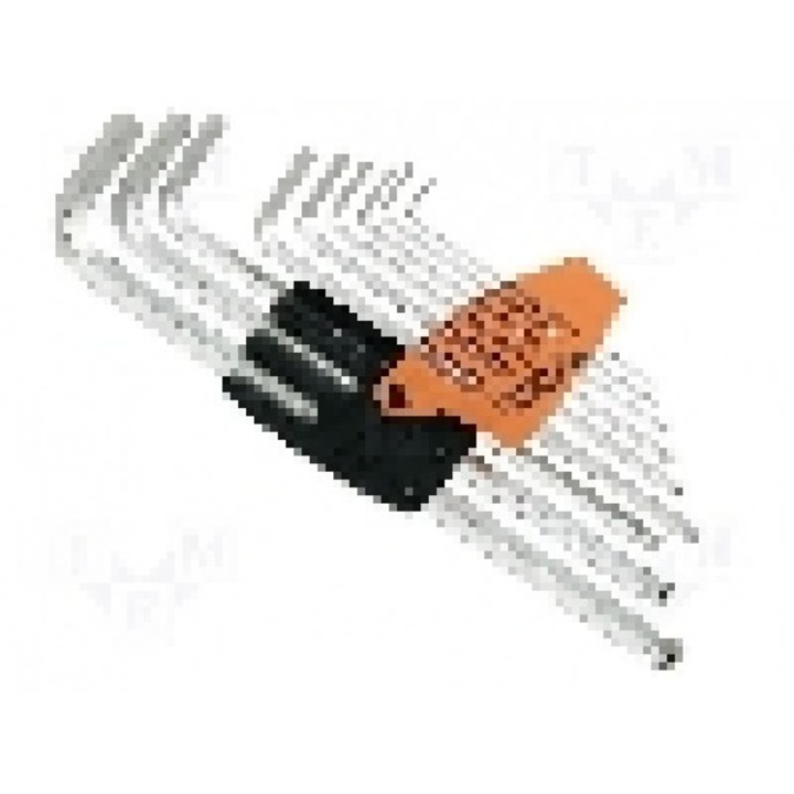 Set chei imbus, otel crom-vanadium, HEX 1,5mm, HEX 2,5mm, HEX 2mm, HEX 3mm, HEX 4mm, HEX 5mm, HEX 6mm, HEX 8mm, HEX 10mm, lungime {{Lungime totala}}, WEIDMÜLLER - 90088500000