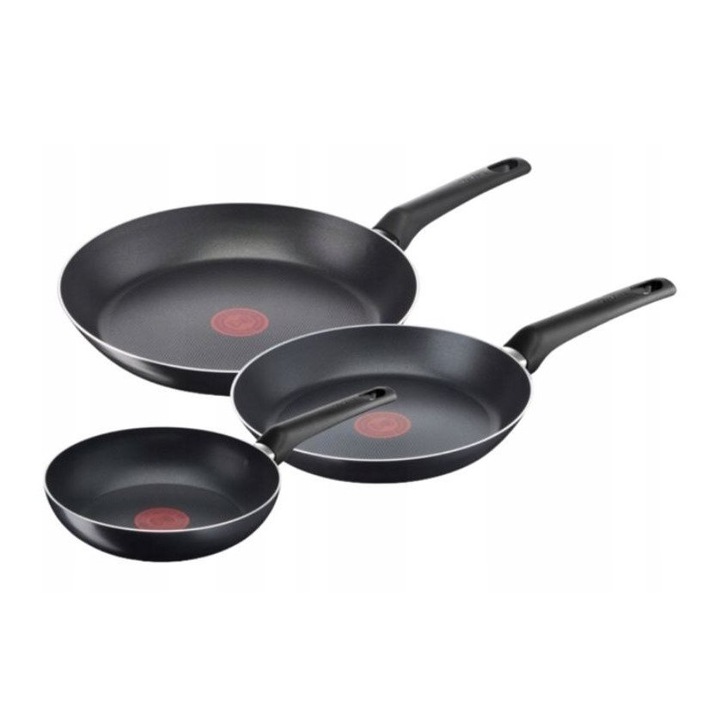 Set oale si cratite Tefal Simple, 2 piese, aluminiu, negru