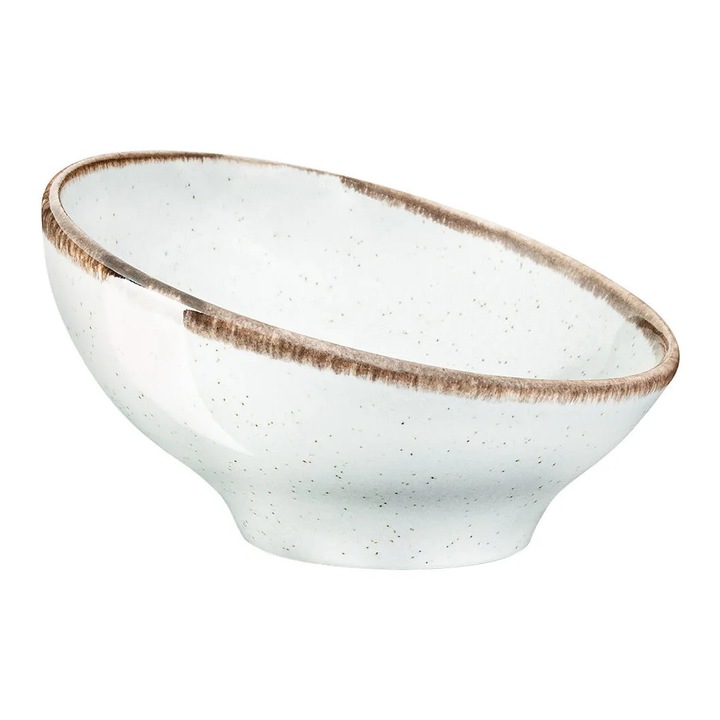 Set de boluri din portelan Madame Coco, 4 piese, gri, 9x9x5.5cm