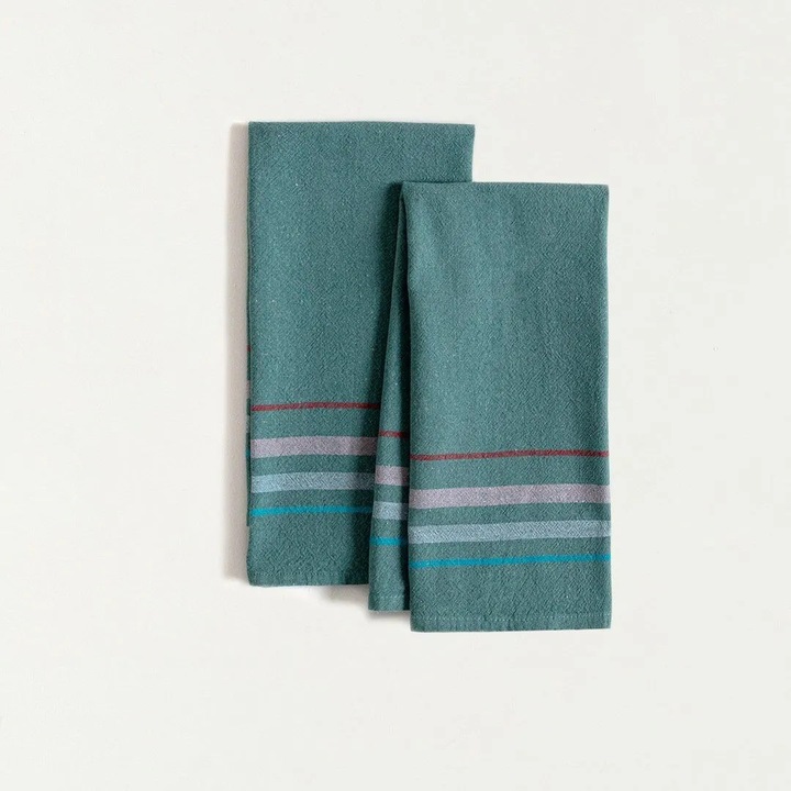 Кухненска кърпа, Madame Coco, Brigitte, комплект от 2 броя, ментово зелено, 40x60см