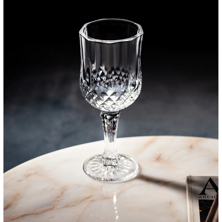 Audrey Magas Pohár Készlet, 4 db, Madame Coco, Elegáns Dizájn, Átlátszó