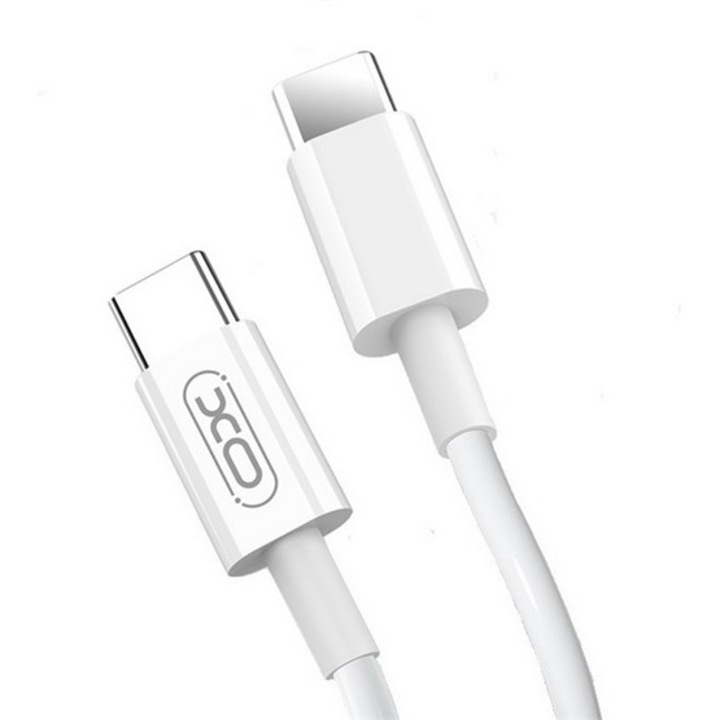 Xo adatkábel, type-c - type-c, 40w, pd gyorstöltő, 100cm, fehér