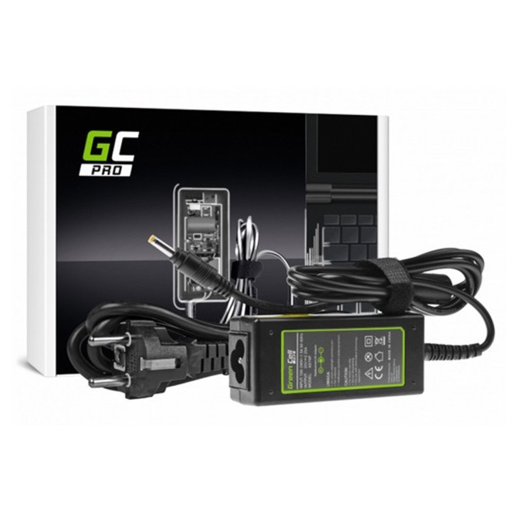 Green cell pro töltő és ac adapter, 20v/2.25a, 45w, kerek, 4.0-1.7mm, lenovo ideapad 110 110-15 100-15iby 110, fekete