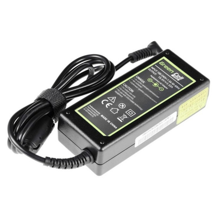 Green cell pro töltő és ac adapter, 19.5v/3.33a, 65w, hp 250 g2 g3 g4 g5 15-r 15-r100nw kompatibilis, fekete