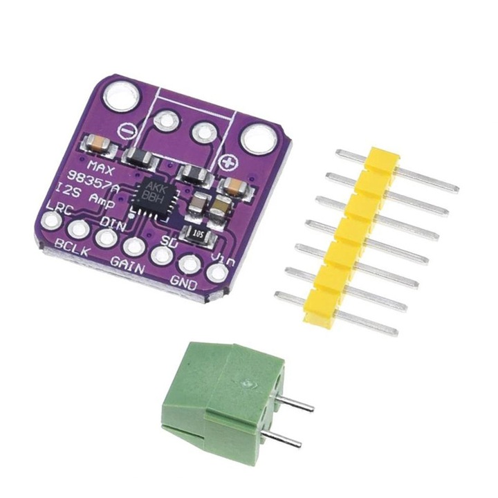 Аудио усилвател MAX98357, I2S моно, съвместим с Arduino, ESP32 и Raspberry Pi